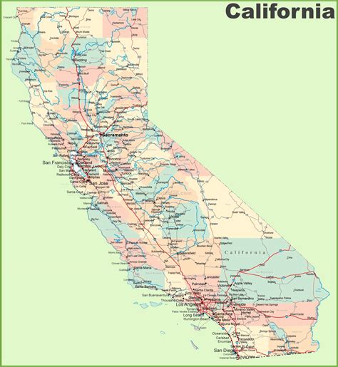 Lista 93 Foto Mapa Del Estado De California Usa Alta Definición