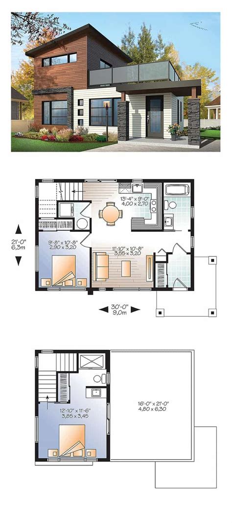 Modern house plans feature lots of glass, steel and concrete. 7 Modern House Plans Samples - Modern Home