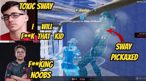Faze Sway Full Toxic After He Gets Pickaxed 2v2 Wagers Fortnite Youtube