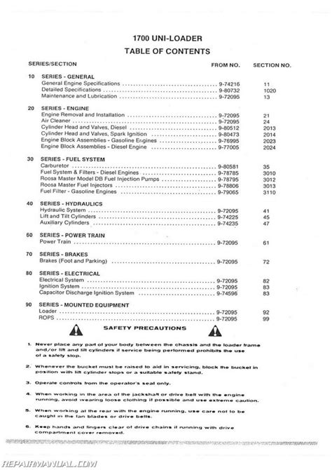 Case 1700 1737 1740 Skidsteer Or Uniloader Service Manual