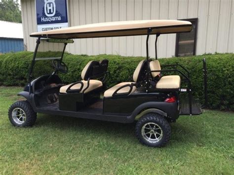 Black Six Passenger Lifted Club Car Precedent Custom Golf Carts