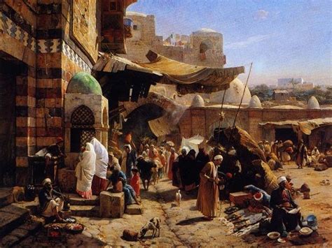A Market In Jaffa Palestine 1700s Painting Art Arabian Art