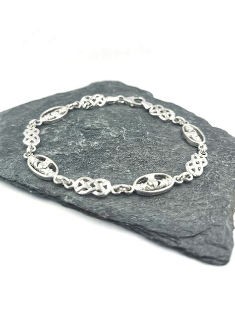 sterling silver celtic knot claddagh bracelet … my irish jeweler