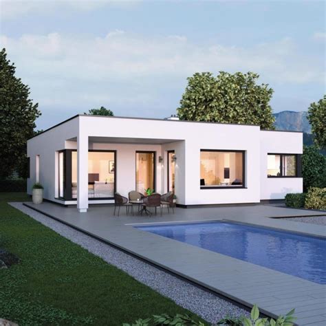 Wer ein haus baut, muss an 1.000 dinge denken. ELK Bungalow 125 in Bauhaus style - ELK prefab house ...