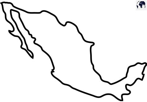 A Map Of The State Of Mexico With Lines Drawn On Its Side And An Outline
