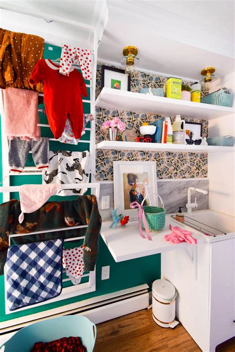 This Shared Mud Room And Colorful Vintage Laundry Room Is The Perfect