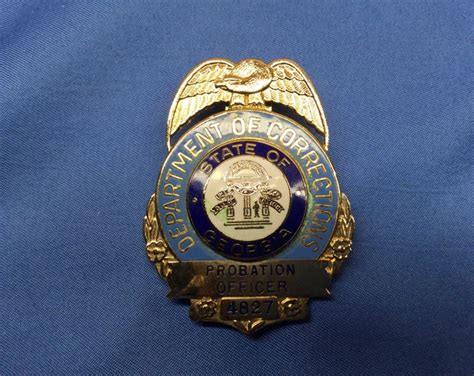 Georgia Department Of Corrections Badge Probation Officer Etsy