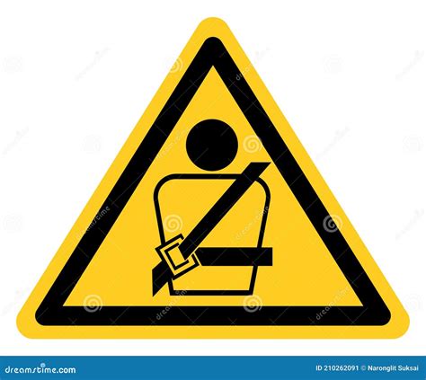 Please Wear Your Seat Belt Warning Sign Item Tag Stock Vector Illustration Of Traffic Belt