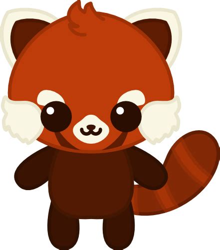 Drawn Red Panda Kawaii Cute Cartoon Red Pandas 441x501 Png