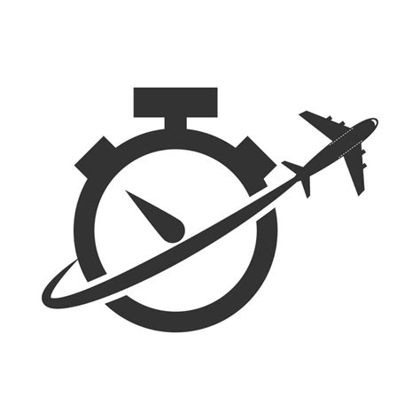 Vector Illustration Of Time Travel Icon In Dark Color And White