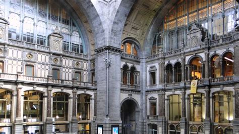 The antwerp central station, also known as middenstatie (middle station) or spoorwegkathedraal in 1835 the first train from brussels to antwerp arrived in antwerp in a wooden station outside the. Belgium: The Antwerpen-Centraal Railway Station in Antwerp - YouTube