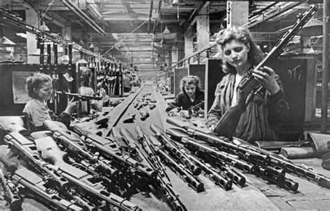 Women Work On The Assembly Line At A Submachine Gun Factory In Moscow
