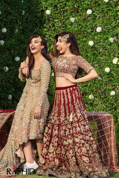 This dark pink bridal lehenga is fully embroidered and embellished with crystals, zari. Fans Are Furious Over This Bridal Photoshoot Of Urwa And ...