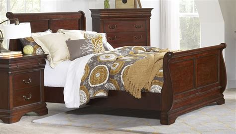 Chateau Vintage Cherry Twin Sleigh Bed From Largo Coleman Furniture
