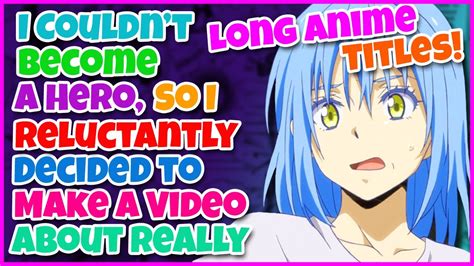 Why Do Some Anime Have Such Ridiculously Long Titles Youtube
