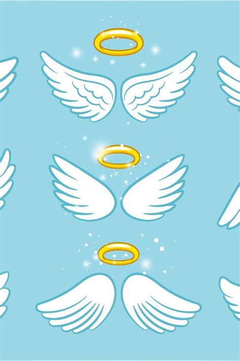 Wings And Nimbus Angel Winged Glory Halo Cute Cartoon Drawi 889640