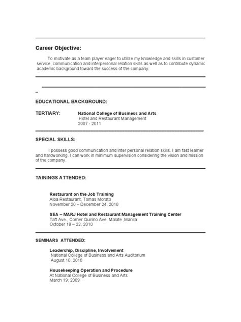 As space is precious on your cv, try to use the minimum amount of space for your personal details. Resume Hrm