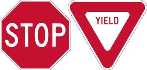 Regulatory Signs Stop And Yield