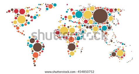 World Map Shape Vector Design By Stock Vector Royalty Free 454850752