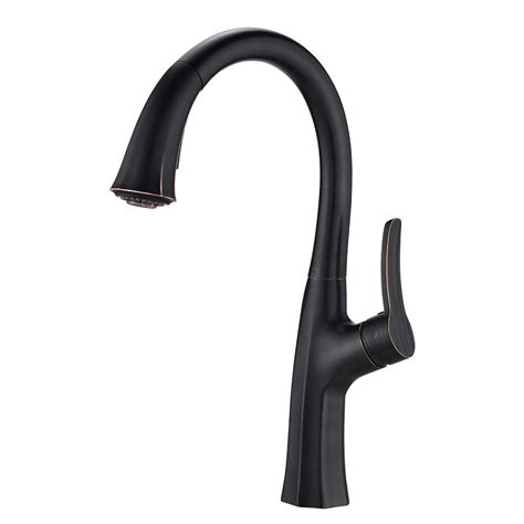 Gicasa matte black kitchen faucet with pull out sprayer. Boyel Living Black Modern Single-Handle Single-Hole Pull ...