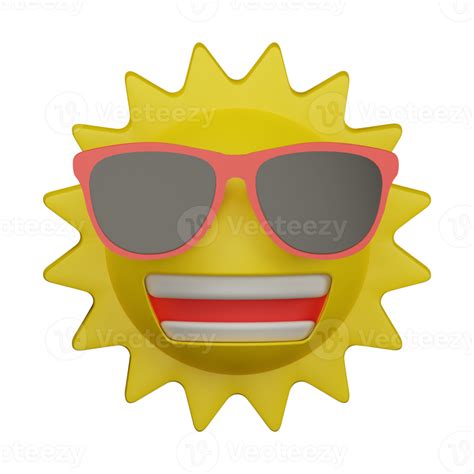 Free 3d Smile Sun With Sunglass Summer Icon 14635006 Png With