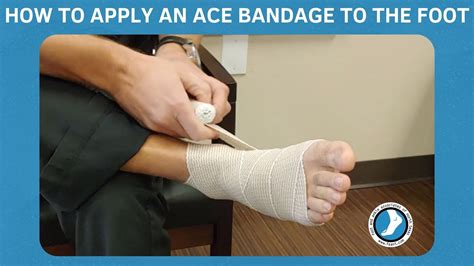 How To Apply An Ace Bandage To The Foot Youtube