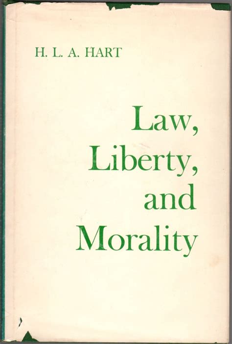 Law Liberty And Morality By Hla Hart First Edition 1963 From