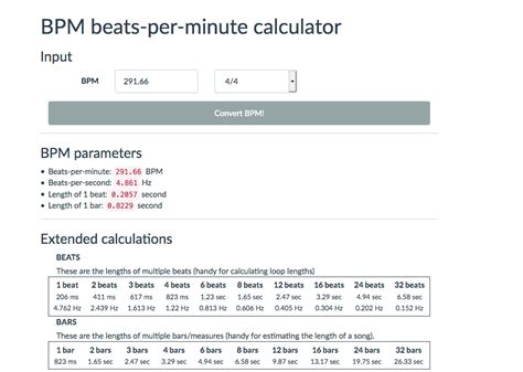 Bpm Beats Per Minute Calculator Music Composition Beats Music