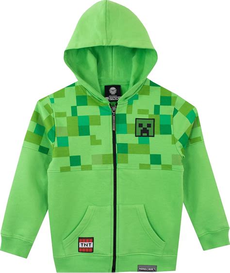 Minecraft Boys Creeper Hoodie Uk Clothing