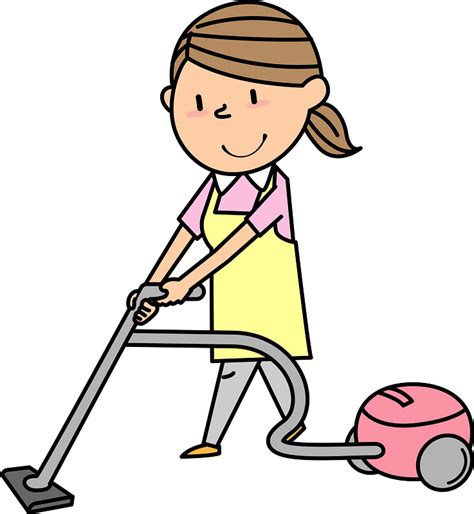 Woman Is Using A Vacuum Cleaner Clipart Free Download Transparent PNG Creazilla
