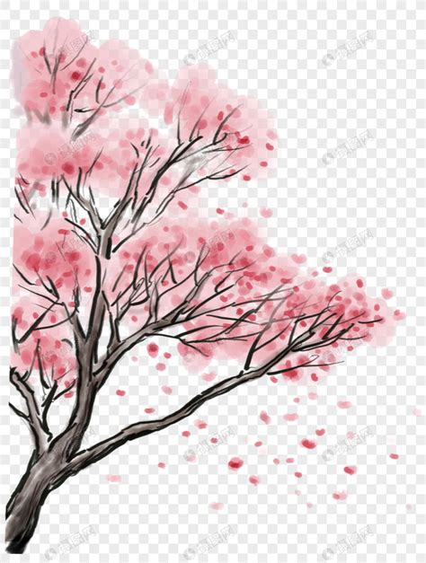 Cherry blossom tree painting plan.the cherry blossom tree is indigenous to japan korea and china but it is also now found in many a number of other countries including the united states of america where a national cherry blossom festival is held annually. Ink painting cherry blossom tree png image_picture free download 400352243_lovepik.com