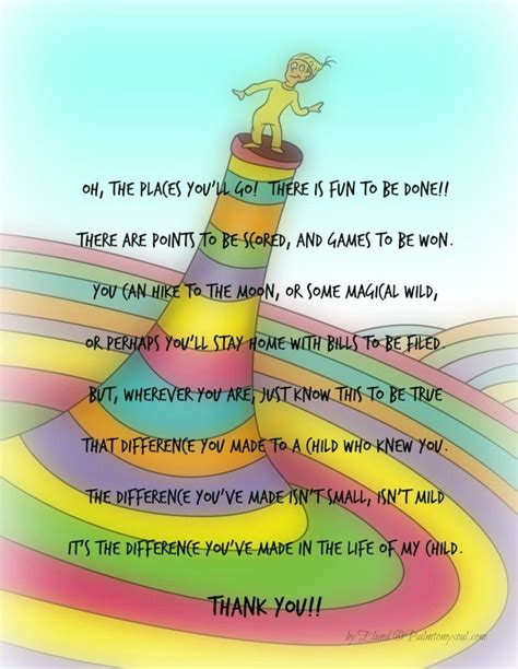 Oh The Places Youll Go Teacher Appreciation Printable Great Poem To