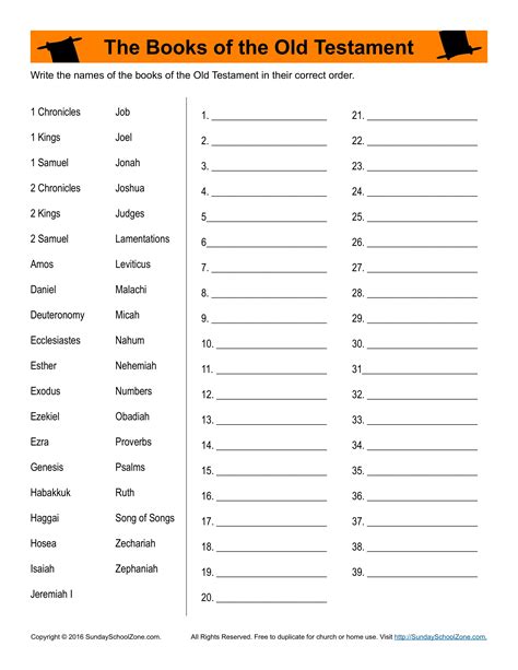 Free Printable Games For Learning The Books Of The Bible You Can Use