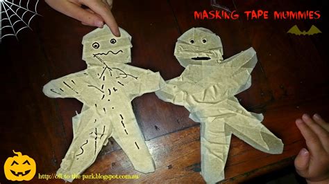 Off To The Park Craft Masking Tape Mummies
