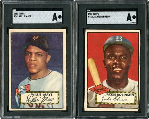 1952 Topps Baseball Collection With Willie Mays And Jackie Robinson 89