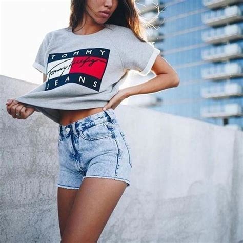 What To Wear With Tommy Hilfiger Crop Top Outfit Combination With