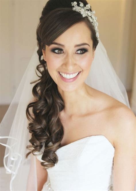15 Ideas Of Wedding Hairstyles Down With Veil Bridal Hair Veil