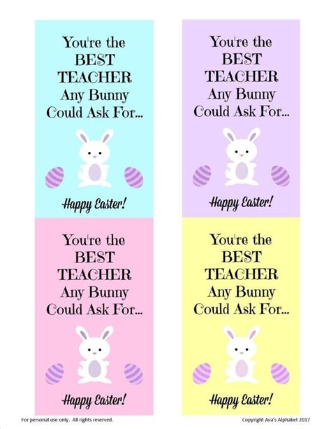 Teacher Appreciation For Easter From Avas Alphabet Easter Teacher