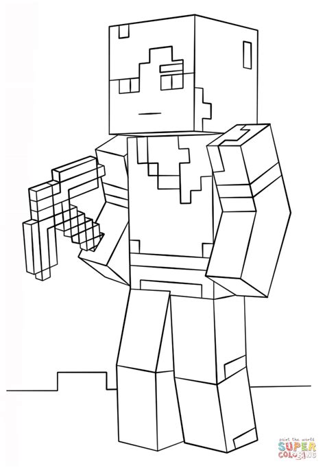 Steve Dibujos De Minecraft Para Colorear Espadas Novocomtop