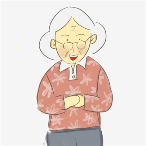 Gambar Kartun Tombol Putih Nenek Rambut Gratis Kartun Nenek Nenek