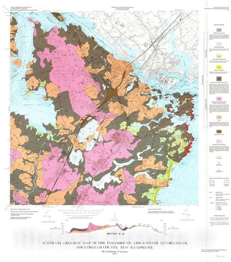Map Surficial Geologic Map Of The Portsmouth And Kittery Quadrangles