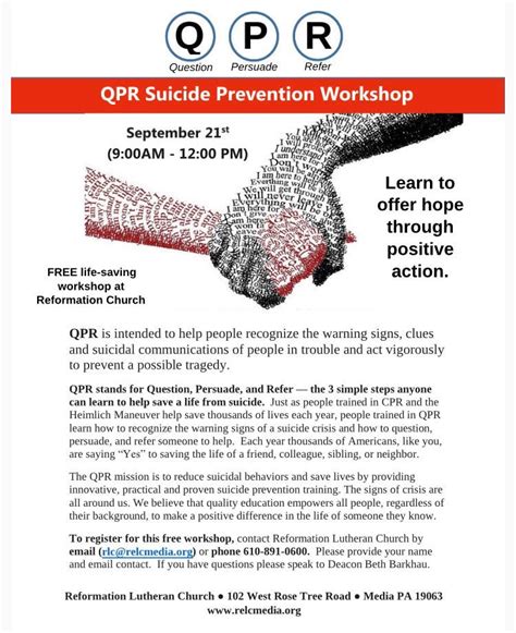 Sep 21 Qpr Suicide Prevention Training Media Pa Patch