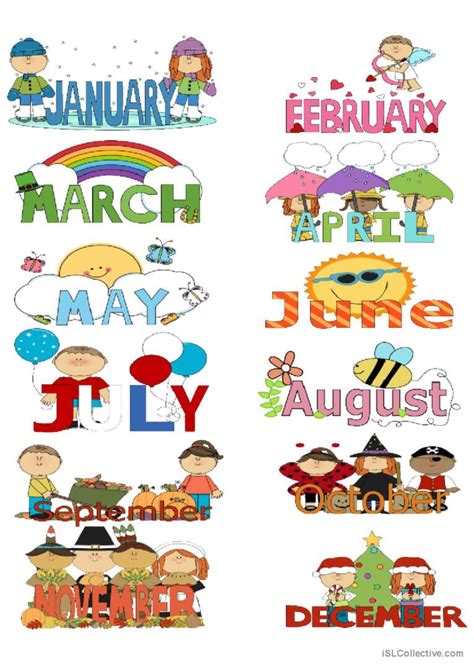 Months Of The Year Poster Printables