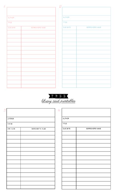 Free Printable Printable Library Card Template If You Are Using