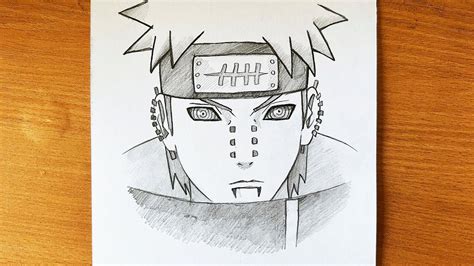 How To Draw Pain Akatsuki Naruto Step By Step Pencil Sketch For