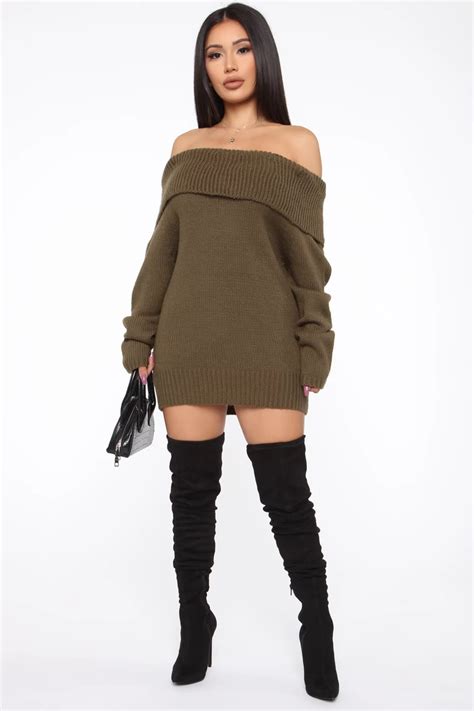 If I Kissed You Oversized Sweater Olive Fashion Nova Cute Fall