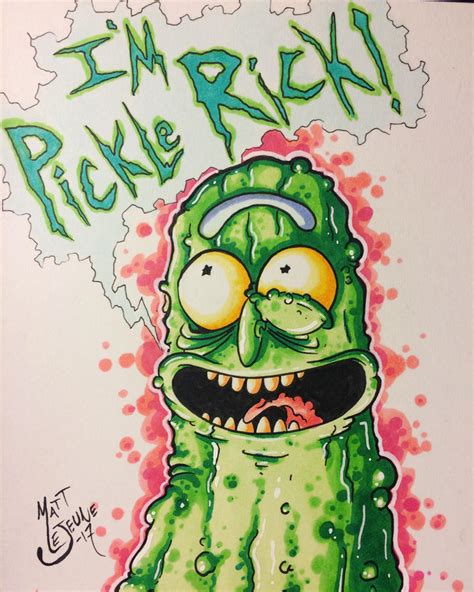Pickle Rick By Matt Lejeune Art On Deviantart