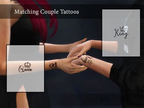 Pin By 🌹gera Grace🗝 On Sims 4 Sims 4 Tattoos Matching Couple Tattoos