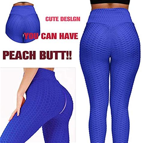 Ed Express Womens Honeycomb Ruched Butt Lifting High Waist Yoga Pants