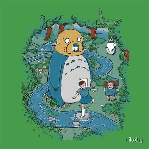 Adventure Time My Neighbor Totoro T Shirts Redbubble